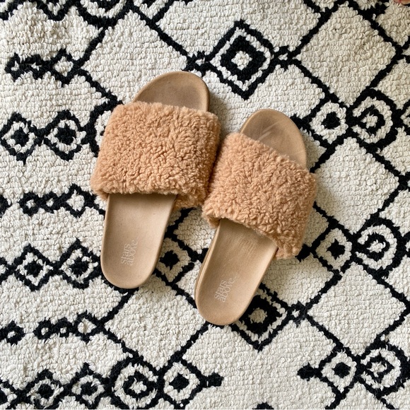 stars above Shoes Stars Above Shearling Slide Slippers Poshmark